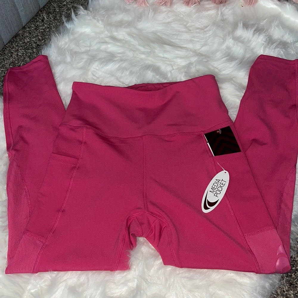 TKO Fuchsia Workout Leggings NWT with Pockets